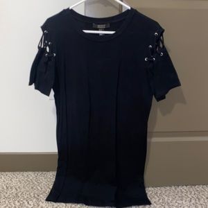 💕 3/!5 Bundle & save Forever Twenty - One t Shirt Dress Blck $ Silver M